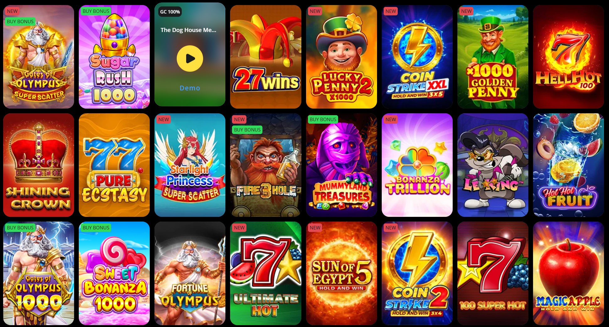 Топ слоти Покербет - Gates of Olympus, Sweet Bonanza 1000, Dog House Megaways